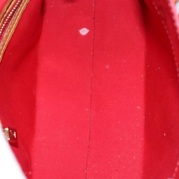 LOUIS VUITTON Monogram Vernis Reade PM Hand Bag Red Rouge M91088 LV Auth 104158 - Picture 13 of 16